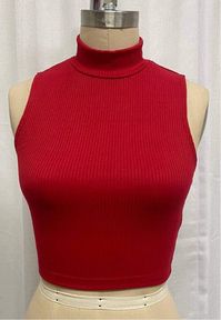 mock neck ribbed knit crop top - soft, ribbed knit fabric - mock neck - cropped length model is 5'8" and wearing a size small.fashion outfits, petite outfits, indie outfits inspiration, spring outfits 2022 trends, current fashion trends, early spring outfits, fashion trends 2022, casual spring outfits, spring outfits 2022 trends women Credit:Trendy and Tipsy