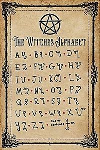 "**Shipped in heavy secure cardboard wrapper to prevent damage while in transit.** The Witches Alphabet, Witchcraft Knowledge Poster, Kitchen Witchery Poster, Witches Poster, Witches Magic Knowledge Wall Art, Magic Lover DIMENSIONS: Size: 8\" W X 12\" L MATERIAL: Made of tin/metal iron, Waterproof, Non-glare, Clean simple and Colorfast Harmless Will Not Rust Won't Fade. High quality, Eco-friendly INSTALL: This metal sign has rounded corners, The Four Corners Are Pre-drilled holes for easy hangin