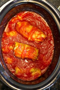 Stuffed Slow Cooker Cabbage Rolls Make Ahead Meal | Mainly Homemade