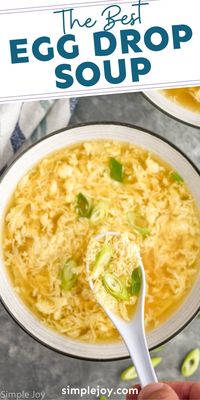 Egg Drop Soup is a restaurant classic that is so easy to make at home. Just a few ingredients and less than 15 minutes for this great side dish.