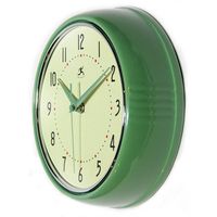 9.5" Retro Metal Wall Clock Green - Infinity Instruments : Target