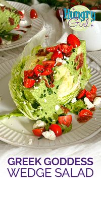 Green Goddess Greek Wedge Salad Recipe | Hungry Girl