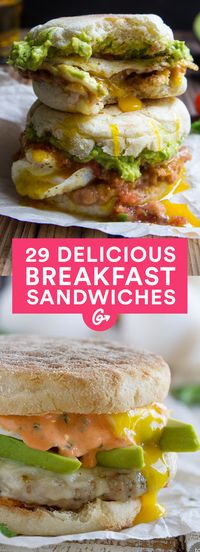 Gooey, Crispy Deliciousness #breakfast #sandwich #recipes http://greatist.com/eat/healthy-breakfast-sandwich-recipes