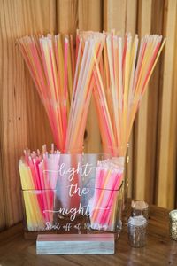 Glow stick wedding send off! "Light the night."