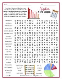 Let’s make algebra fun with this brain-boosting word search! I’ve hidden terms that will test your math skills in a totally new way. Get ready to explore the world of equations, variables, and everything algebra-related!