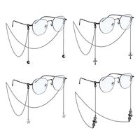 PRICES MAY VARY. 【Glasses Chain for Women】You can get 4 pcs eyeglass chains in one order, gothic style design, fashionable and versatile. The black eyeglass chain set includes: bat, cross, star and moon styles, and the silver and gold sunglass chain set includes: spider, pumpkin lantern, skeleton, and ghost hand.Suitable for reading glasses, glasses and sunglasses. 【Goth Sunglass Eyeglass Chains】The glasses chain uses a stainless steel chain and a silicone anti-skid buckle to ensure that your gl