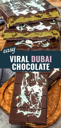 Discover the magic of homemade Dubai Chocolate bars! 🍫✨ Crunchy kataifi meets creamy pistachio in this viral treat that's perfect for any occasion. Try it today and wow your friends and family! #DubaiChocolate #HomemadeChocolate