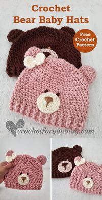 Crochet Baby Bear Hat Boys & Girls Version - Crochet For You