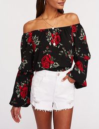 Floral Off The Shoulder Top | Charlotte Russe