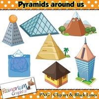 Shapes 3D Pyramid Clip art