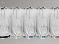 The Sims Resource - Oversized Hoodie Addon (T-Shirt Colour)