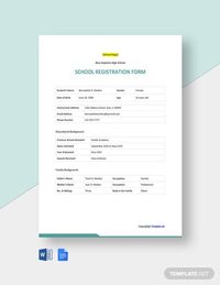 Instantly Download Free Sample School Registration Form Template Sample & Example in Microsoft Word (DOC), Google Docs Format. Available in US sizes. Quickly Customize. Easily Editable & Printable.