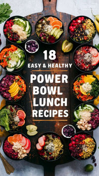 Fuel your day with these 18 healthy power bowl recipes. A perfect mix of proteins, veggies, and grains for a nutritious and filling lunch. #LunchRecipes #PowerBowl #HealthyLiving