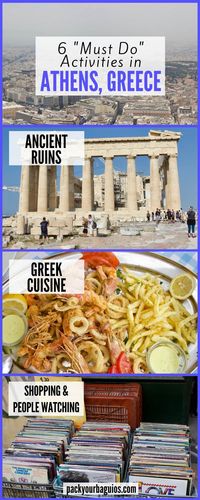 6 "Must Do" Activities in Athens, Greece | Athens travel | Athens tourism | Greece tourism | Athens walking tour | Greek food | Acropolis | Parthenon #Athens #Greece