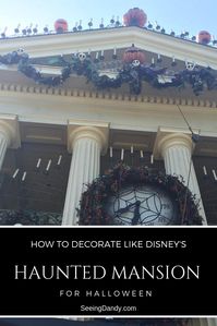 Easy ways to decorate like Disney's Haunted Mansion for Halloween! #disney #halloween #hauntedmansion #disneyside #disneyland #disneyworld #halloweenparty #halloweendecor #homedecor #halloweendecorations #diy