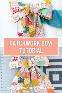 This easy-to-sew Patchwork Bow is now on my blog!