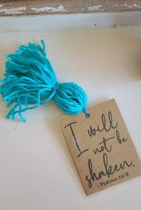 Tassel Bookmark with Bible verse.  Hold your spot in your favorite book with this simple, yet cute tassel bookmark and choose 1 of 8 encouraging bible verse to put on it.