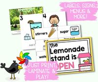 Sweet and Lovely Lemonade Stand Dramatic Play - Play to Learn Preschool