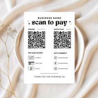 Editable Scan to Pay Sign, Scan to Pay Canva Template, QR Code Sign, Apple Pay, PayPal Sign for Small Business, Venmo Payment, CashApp от Colibbri на Etsy