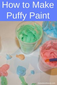 How To Make Shaving Cream Puffy Paint - Love Peace Beauty