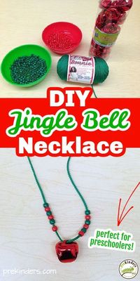 PreKinders shares a fun Christmas activity for your Pre-K+ class - DIY jingle bell necklace! This is a super easy project with little materials and simple steps. Help kids practice fine motor skills, and math skills, and enjoy them with music. This necklace is a 3-in-1 project: learn something new, make a festive necklace to wear, and have fun!