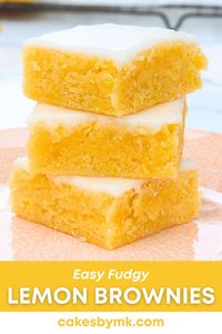 These fudgy lemon brownies are a refreshing twist on classic brownies! They combine the tangy, bright flavor of fresh lemons with the rich, buttery texture of traditional brownies. The lemon brownie base is also topped with a simple lemon glaze to add an extra zesty finish – so so good!