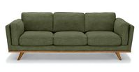 Olio Green 3-Seater Fabric Sofa | Timber | Article