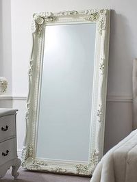 Gallery carved louis leaner mirror in cream – 175.5 x 89.5 cm the carved louis leaner mirror by gallery is a