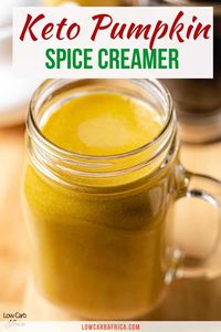 This keto pumpkin spice creamer will transform your coffee with all the amazing fall flavors. So if you're a coffee lover and you've been looking for a keto version to replace your store-bought pumpkin creamer, you've come to the right place! #lowcarb #lowcarbrecipe #ketorecipe #ketodiet #lchf #paleo #easydinner #easyketodinner | LowCarbAfrica.com