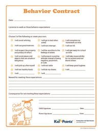 Behaviour contract for kids, from an amazingly helpful website!