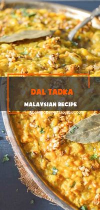 This creamy garlicky quick vegan dal tadka recipe is a weekly staple in our house. As a vegetarian, this healthy economical tasty dish has definitely conquered my heart! #Malaysian #Recipes #Tadka