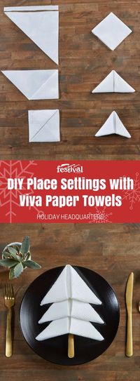 We all know any holiday can’t happen without a little mess. And who wants to deal with dirty towels and laundry on top of an already stressful time? That’s why paper towels are our go-to for holiday clean up. Viva paper towels are strong and sturdy, yet soft and smooth - strong enough for tough stains and soft enough you could even use them as a napkin.This holiday season we’re upping our game and wowing our guests at the dinner table with napkin art.