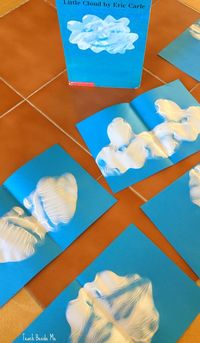 Little Cloud book by Eric Carle.  FUN preschool craft project idea ~ make Ink Blot Cloud Shapes!  Great for all ages. via /karyntripp/