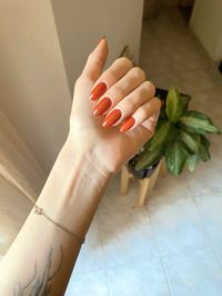 Uñas elegantes color terracota / uñas naturales 💅🏻 #color#uñas#naturalnails#nails#elegant