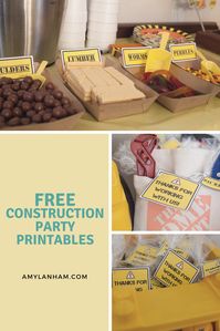 Free Construction Party Printables