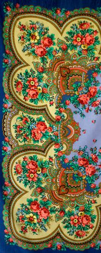 Beautiful Russian shawl called "Heart to Heart Conversation".