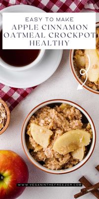 If you're looking for a nutritious and delicious breakfast that can be made with minimal effort, then crockpot apple cinnamon oatmeal is it! This wholesome, comforting breakfast takes no more than 10 minutes of prep time, and then all you have to do is set it in the slow cooker overnight. Come morning time, your kitchen will be filled with the sweet aroma of apples and cinnamon - an automatic mood booster! #crockpot #applecinnamon