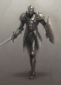 Knight in silver armor