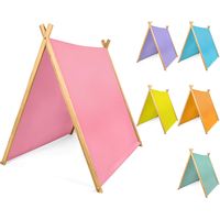 PRICES MAY VARY. 6 Set Teepee Tent for Kids: you will receive 6 pack teepee children's tents, featuring 6 delightful macaron colors (pink, orange, yellow, blue, green, and purple); Ideal for parties, each set includes 24 pine poles and 12 connectors, ensuring a colorful adventure for your child and their friends Spacious and Cozy Retreat: crafted from machine washable fabric, our teepee stands at 46.5 inch in length, 43.3 inch high and 34.6 inch in width; This sizable indoor tent comfortably acc