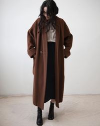 Histoires on Instagram: “Chestnut alpaca and wool oversized coat with extra large pockets, looks great belted too! . . . . #vintage #shopvintage #vintagestyle…”