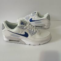 Nike Air Max 90 Summit White Medium Blue Women's Size 12 / Men's 10.5 Dx0115-100 New Without Box