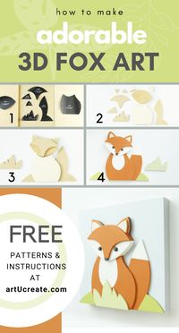 Free Patterns for Adorable Woodland Animals Wall Art - art u create