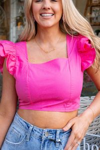 Be ready to experience meaningful moments in style with the Meaningful Moments Top! This pink crop top features puff sleeves, taking your outfit to the next level with an added playful look. Whether you're out and about or just lounging around - you'll look amazing!