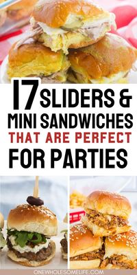 Mini bite size sandwiches and sliders for your next party. Easy recipes for Hawaiian rolls, hamburger, turkey, chicken, ham and cheese ideas that are perfect for kids or for a crowd. Make a platter.