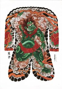 Fujin, God of wind, Japanese tattoos, Jarno Kantanen