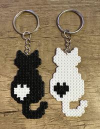 Perfect best friend or significant other keychains!  *Handmade to order. **Exchanges are available within 30 days, should the keychain break.