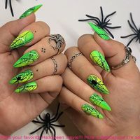 Halloween Nails - What’s your favorite Halloween movie?! Mine is Beetlejuice I’m so excited to finish my Halloween series for you guys! I’m going to have 5 sets available by the end of the week 🕷 Using Flash and It ain’t easy being green along with their black art pod – latest #nails halloween creepy, #halloween nail […] More