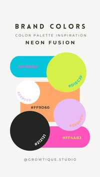 Illuminate your designs with the vibrant energy of the "Neon Fusion" color palette on Canva. Dive into a dynamic spectrum of electrifying neon hues, perfect for infusing your graphic and brand design projects with a bold and modern edge. 💥🎨 #ColorPalette #GraphicDesign #BrandDesign #CanvaInspiration #NeonFusionPalette