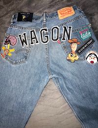 Patch Work on denim jeans