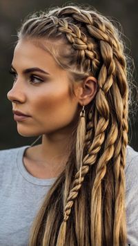 ✨ Want to boost your confidence? Frame your face with flattering layers with this Viking Braids Men how to do viking braids hairstyles. Master the art of creating voluminous updos. Creates a versatile base for various styling options. Easy to maintain and style at home. Click for a step-by-step guide! #VikingBraidsMenhowtodovikingbraidshairstyles